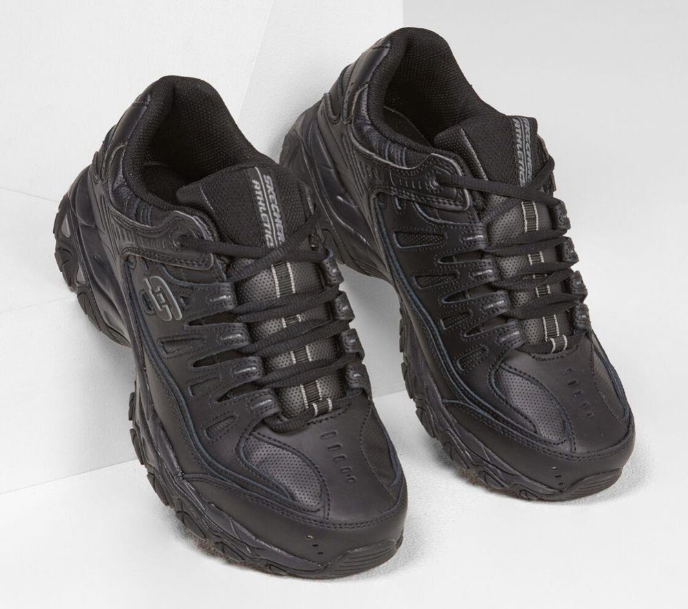 Skechers After Burn Memory Fit - Reprint Men's Training Shoes Black | RUJP80256