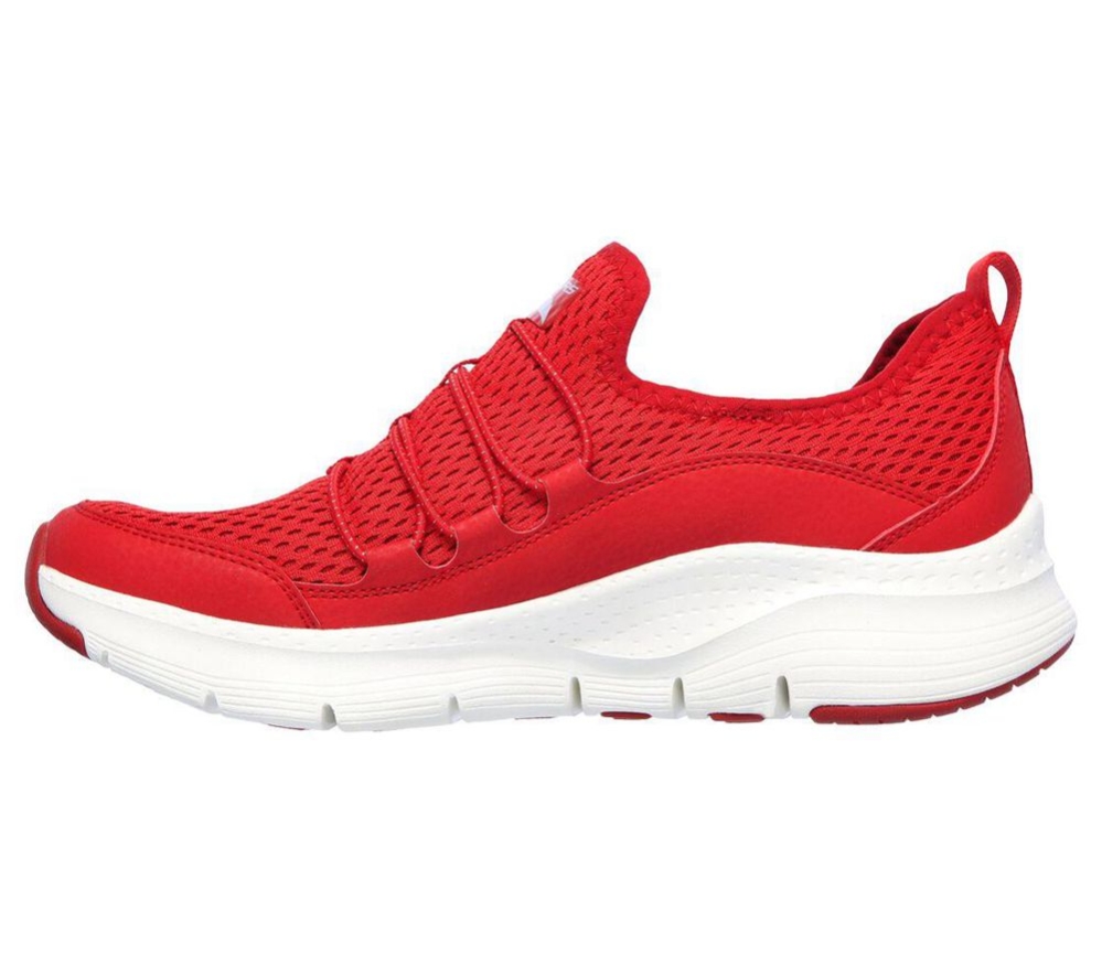 Skechers Arch Fit - Lucky Thoughts Women's Walking Shoes Red | PDTH54683