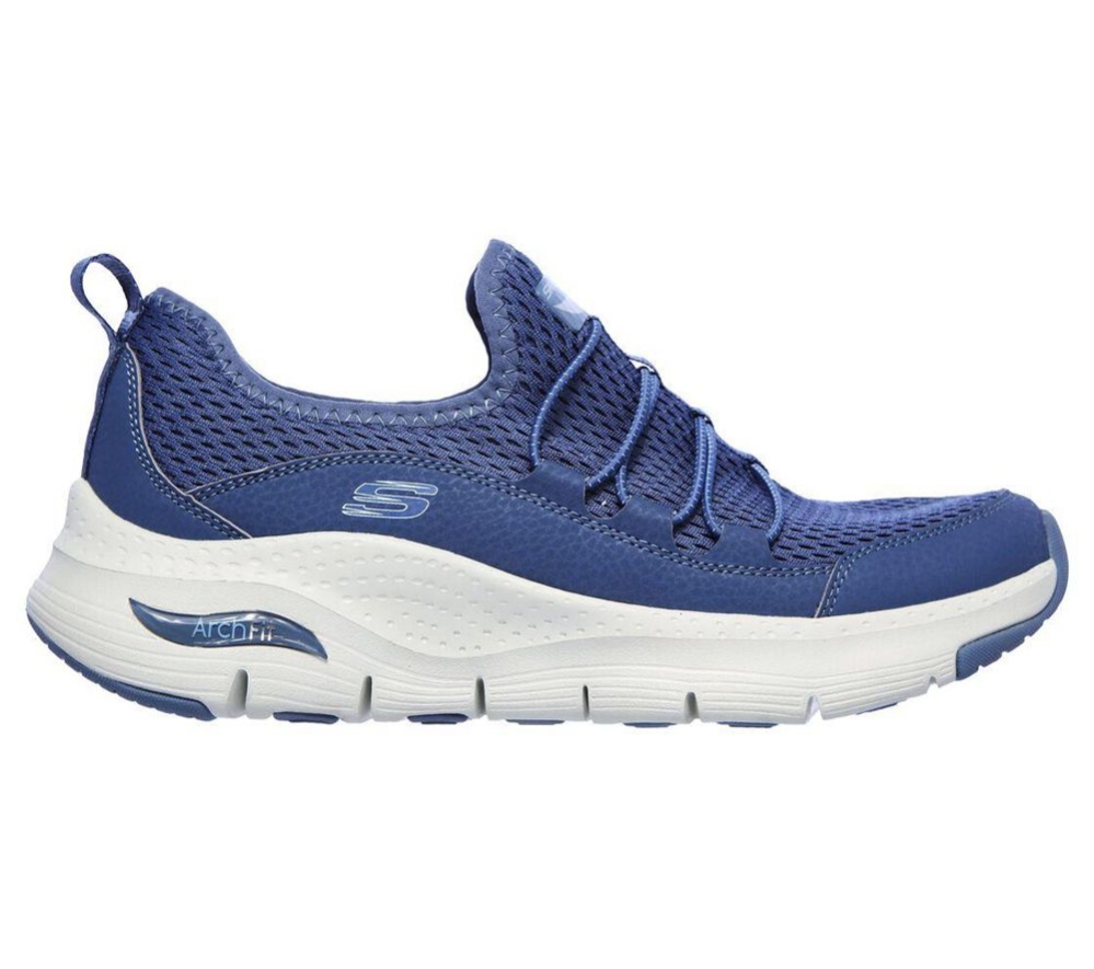 Skechers Arch Fit - Lucky Thoughts Women's Walking Shoes Navy | UOID24713