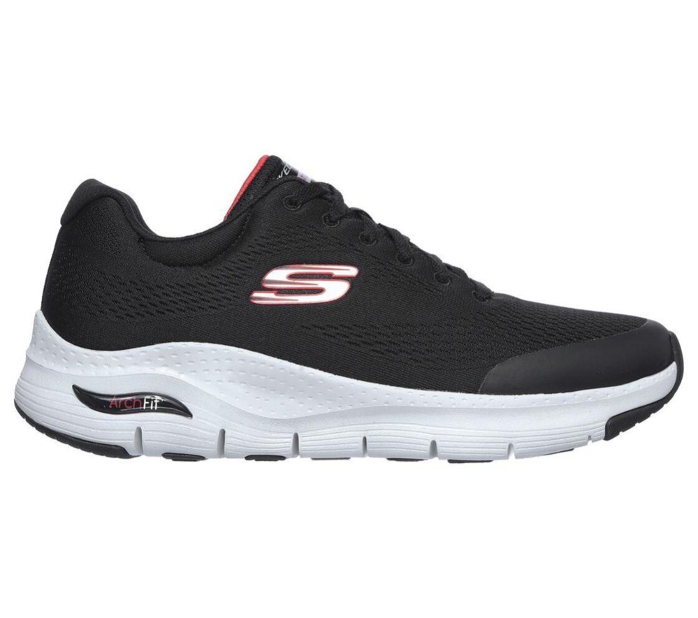 Skechers Arch Fit Men's Training Shoes Black Red | GSZW83265