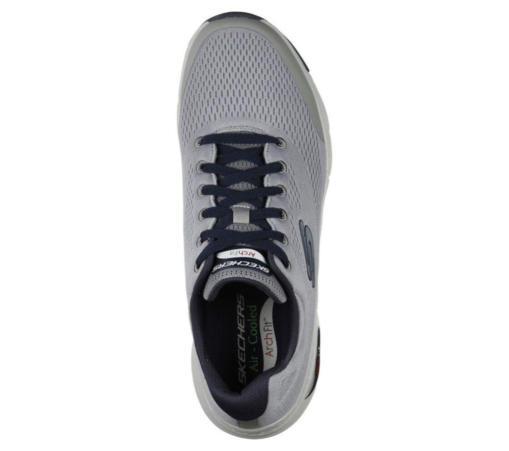 Skechers Arch Fit Men's Training Shoes Grey Navy | EPUJ41832