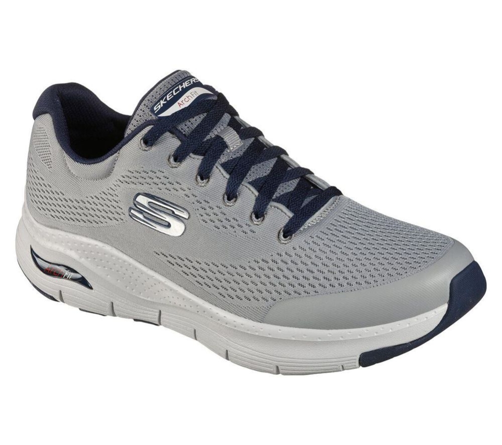 Skechers Arch Fit Men\'s Training Shoes Grey Navy | EPUJ41832
