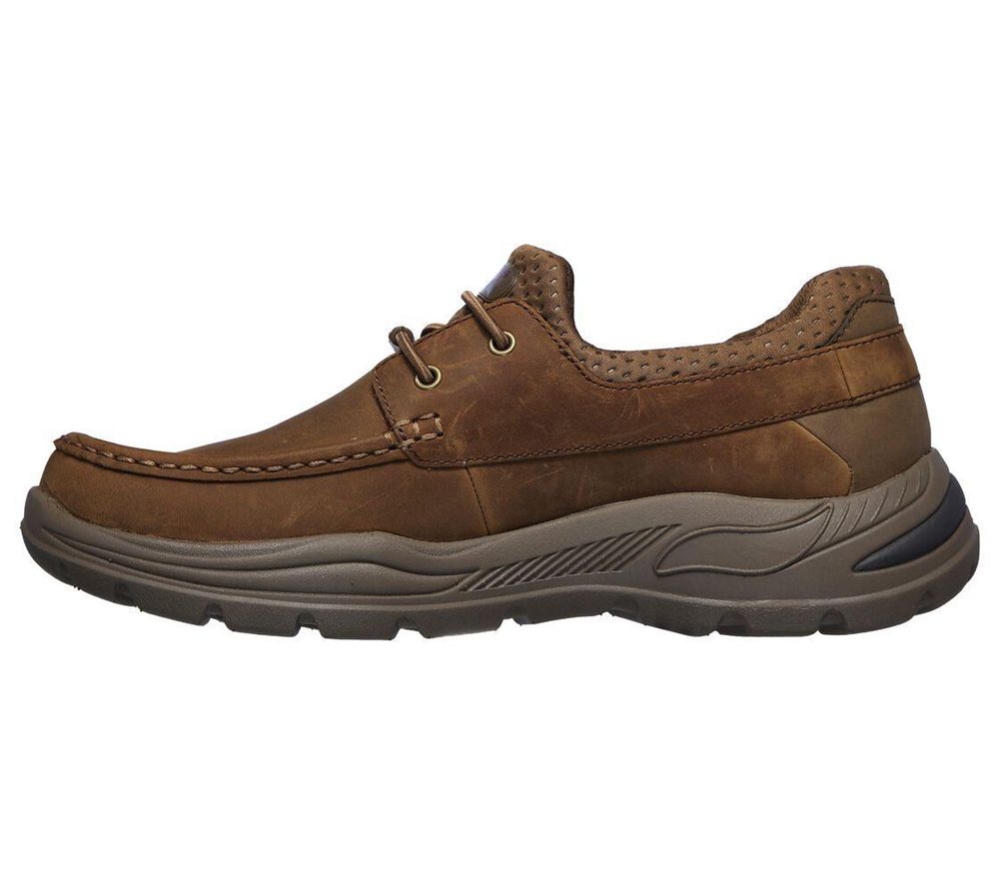 Skechers Arch Fit Motley - Hosco Men's Boat Shoes Brown | PWCX15983