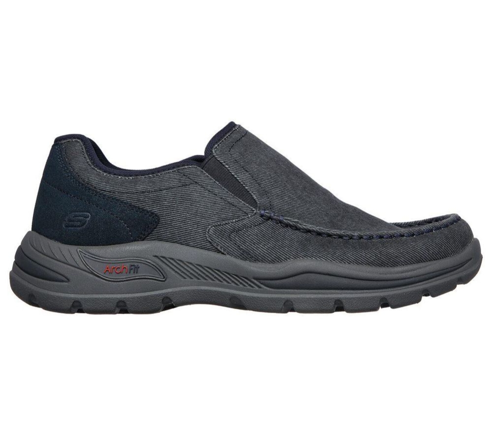 Skechers Arch Fit Motley - Rolens Men's Loafers Navy | EHFC14056