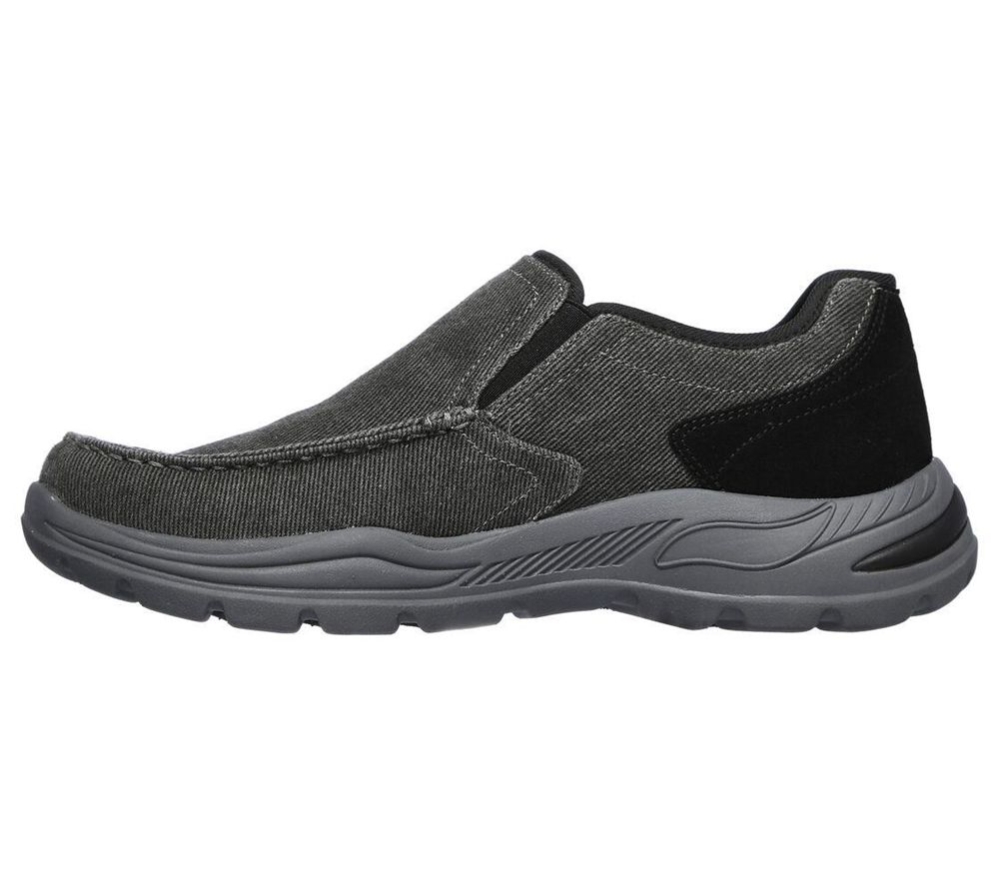 Skechers Arch Fit Motley - Rolens Men's Loafers Black Grey | WNDJ53420