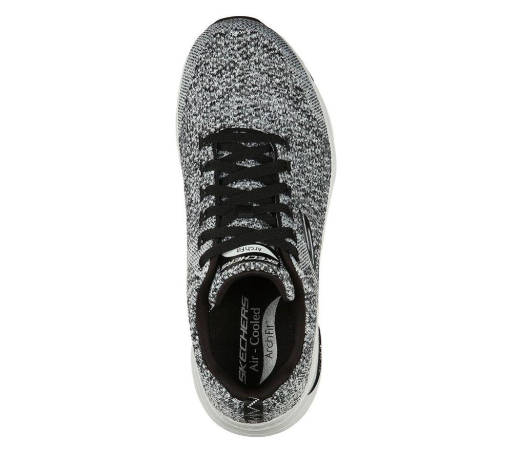 Skechers Arch Fit - Paradyme Men's Walking Shoes White Black | KEWL23864
