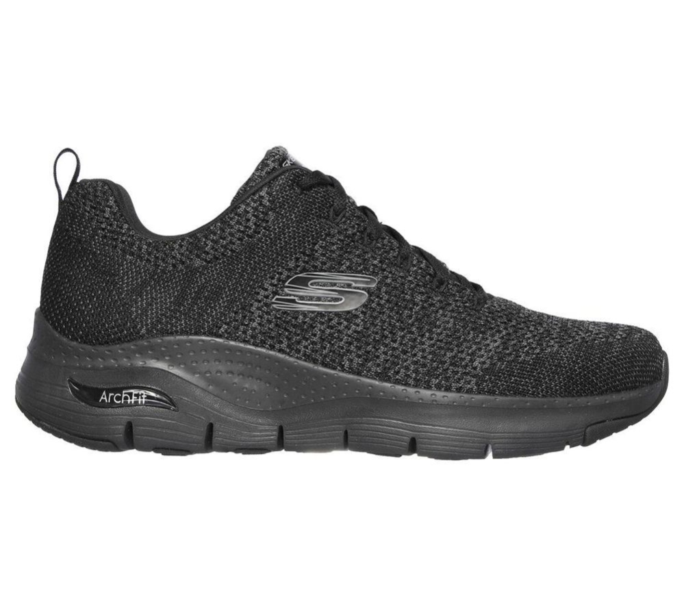Skechers Arch Fit - Paradyme Men's Walking Shoes Black Grey | SCQG16257