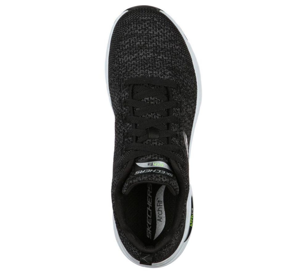 Skechers Arch Fit - Paradyme Men's Walking Shoes Black White | WEYM10538