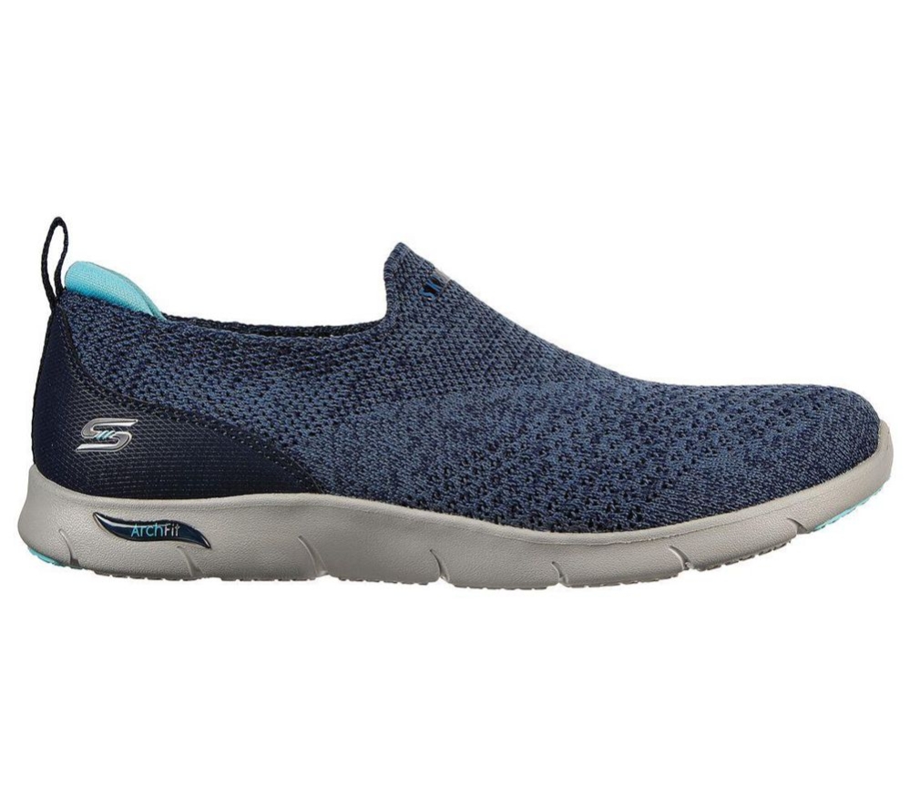 Skechers Arch Fit Refine - Don't Go Women's Walking Shoes Navy Blue | JRAF58473