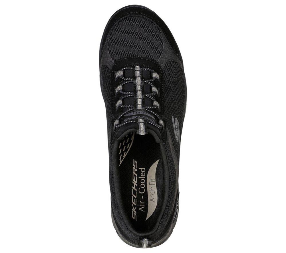 Skechers Arch Fit Refine - Her Best Women's Walking Shoes Black | VHTU07863