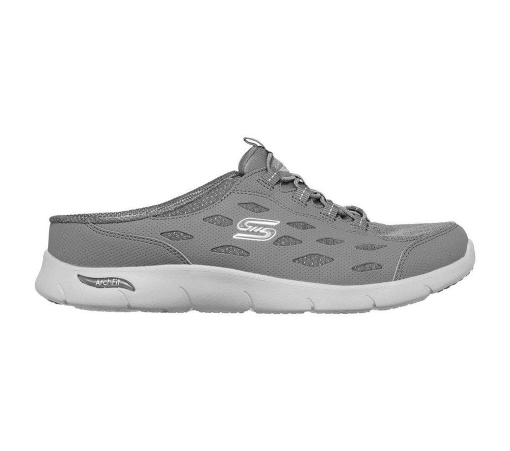 Skechers Arch Fit Refine - Lucky Breeze Women's Walking Shoes Grey | XVAR68031