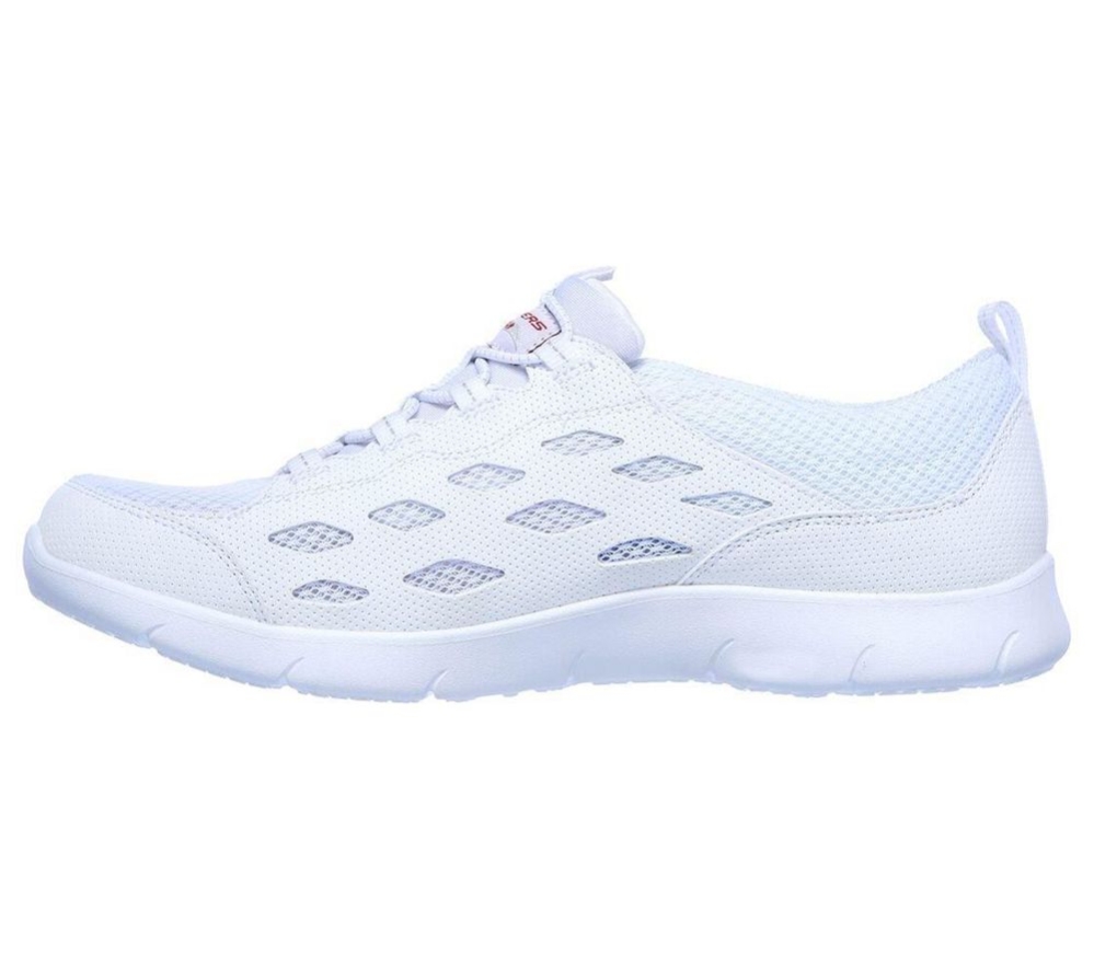 Skechers Arch Fit Refine Women's Walking Shoes White Navy | OXDK97061
