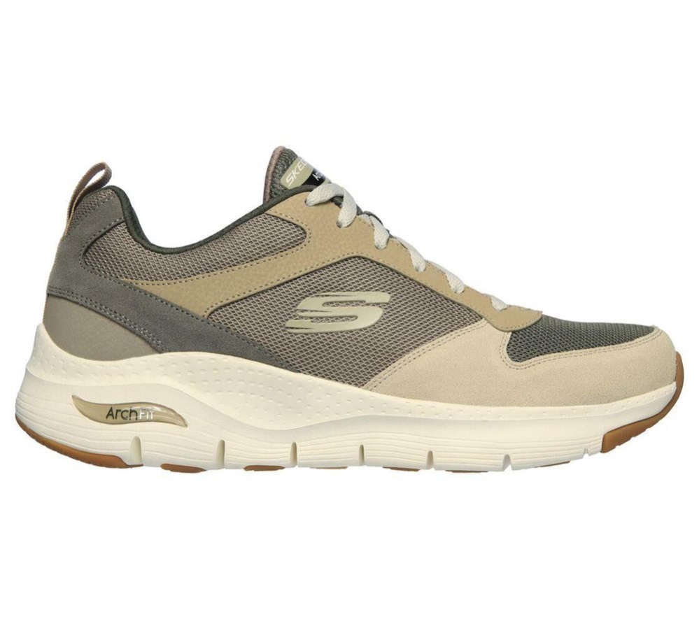 Skechers Arch Fit - Servitica Men's Training Shoes Grey Green | YPGX78164