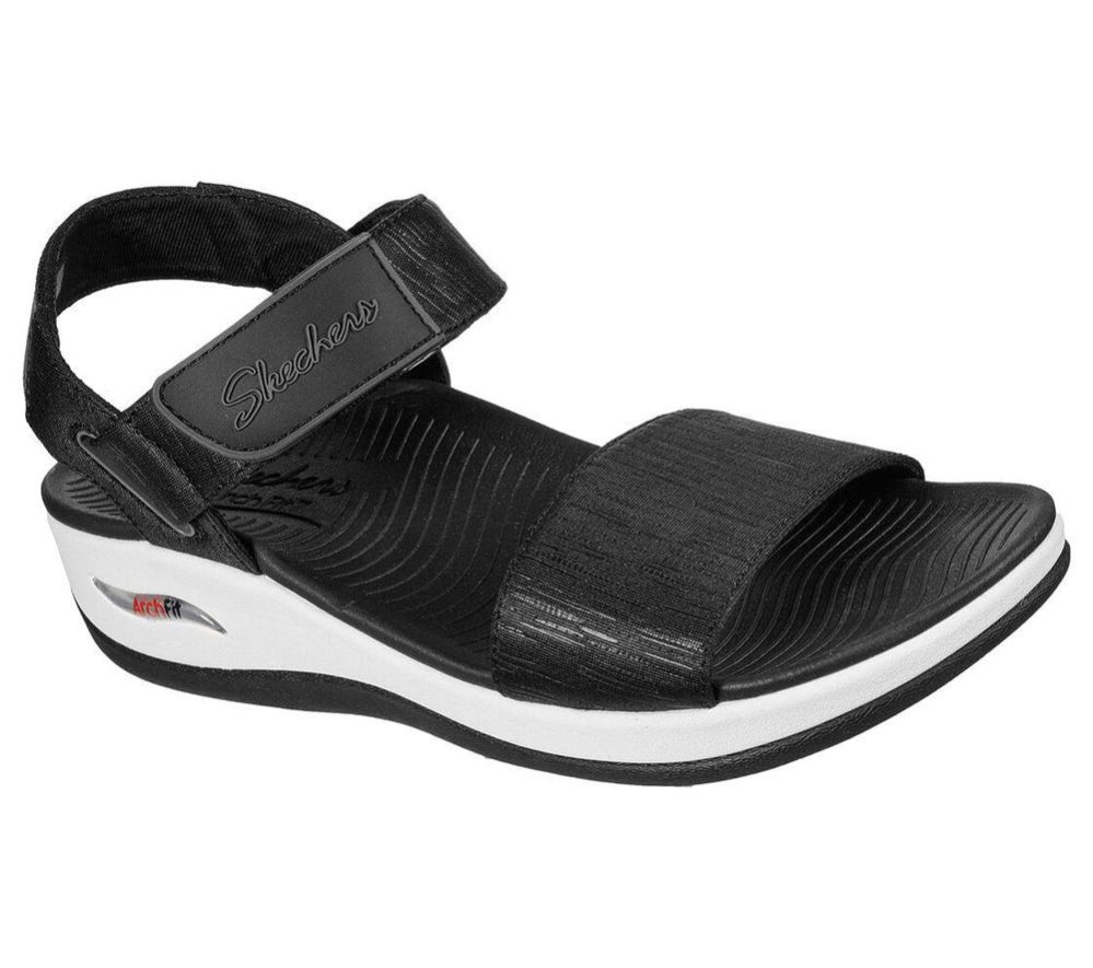 Skechers Arch Fit Sunshine Women\'s Sandals Black | FMNI97506