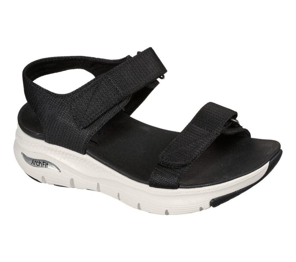 Skechers Arch Fit - Touristy Women\'s Sandals Black | YGBI01295