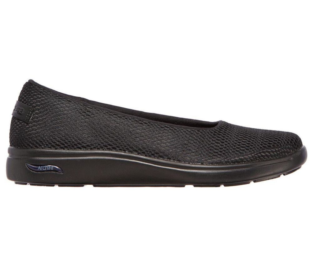 Skechers Arch Fit Uplift - Defined Women's Slip On Shoes Black | PAEJ18973