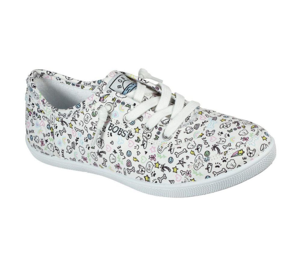 Skechers BOBS B Cute - Oodles Doodles Women\'s Trainers White Multicolor | MNWY37542