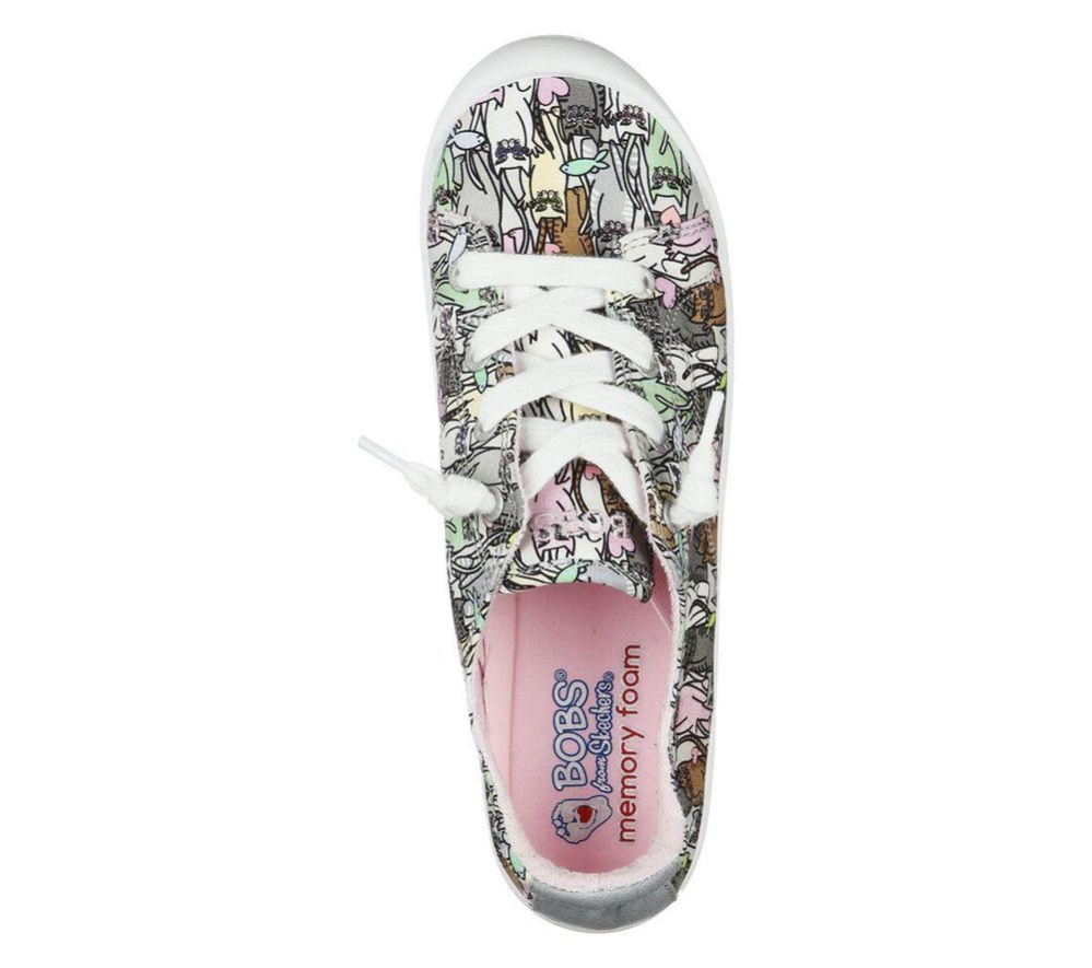 Skechers BOBS Beach Bingo - Kitten Bitten Women's Trainers Grey Multicolor | RXMK42673