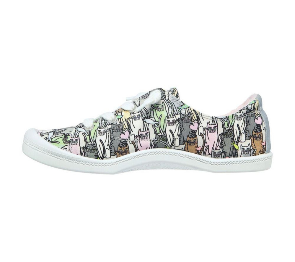 Skechers BOBS Beach Bingo - Kitten Bitten Women's Trainers Grey Multicolor | RXMK42673