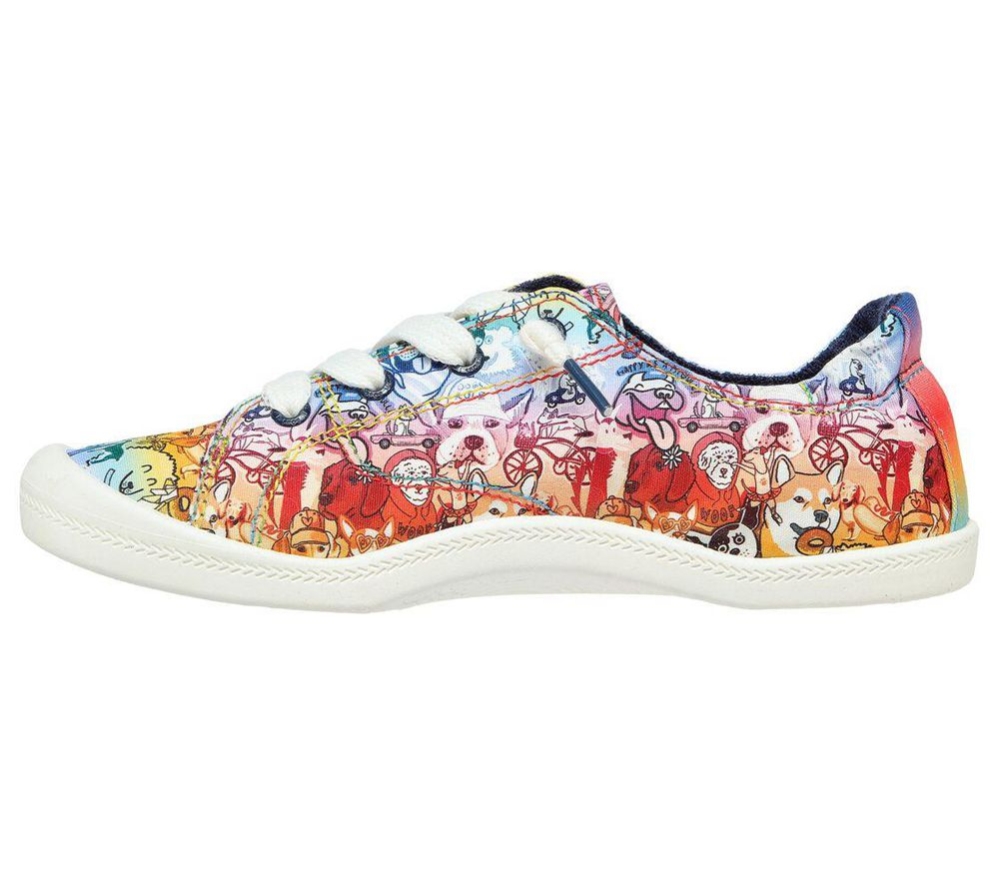 Skechers BOBS Beach Bingo - Rainbow Whiskers Women's Trainers Multicolor | HQRL05728