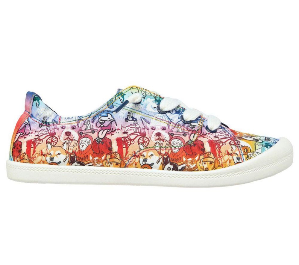 Skechers BOBS Beach Bingo - Rainbow Whiskers Women's Trainers Multicolor | HQRL05728