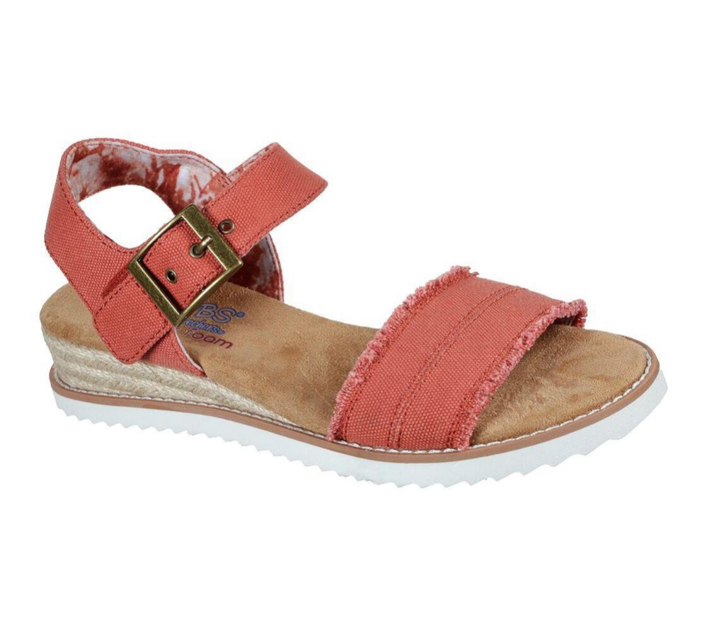 Skechers BOBS Desert Kiss - Adobe Princess Women\'s Sandals Red | WHJI42386