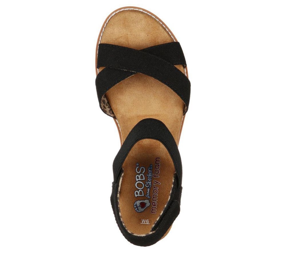 Skechers BOBS Desert Kiss - Secret Picnic Women's Sandals Black | WDPN79640