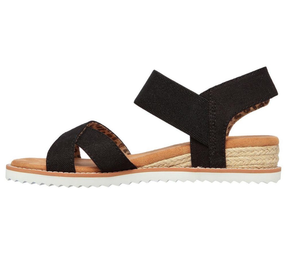 Skechers BOBS Desert Kiss - Secret Picnic Women's Sandals Black | WDPN79640