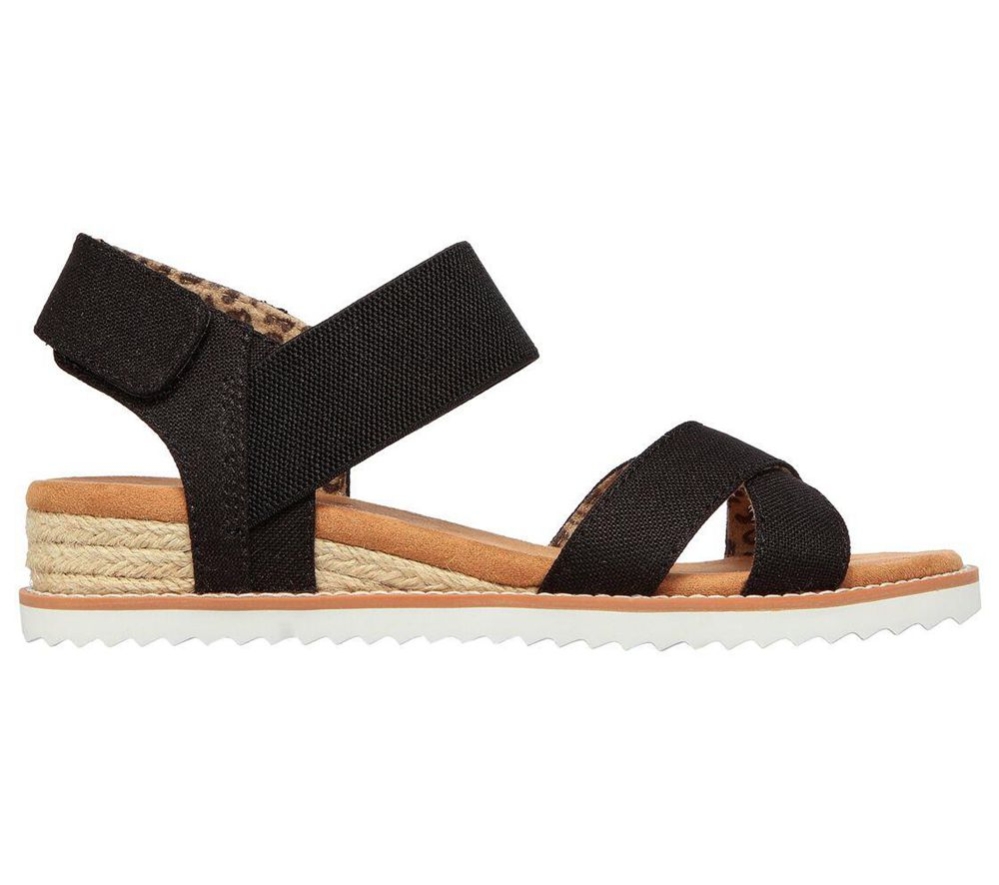 Skechers BOBS Desert Kiss - Secret Picnic Women's Sandals Black | WDPN79640