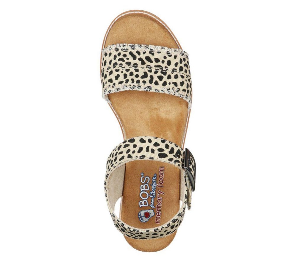 Skechers BOBS Desert Kiss - Social Kitty Women's Sandals Leopard | ZANT97253