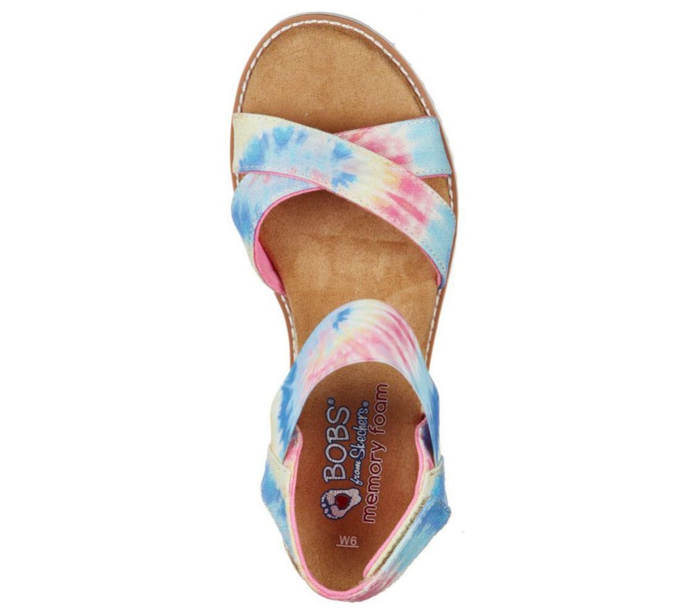 Skechers BOBS Desert Kiss - Sweet Seasons Women's Sandals Pink Multicolor | ZJUA95608