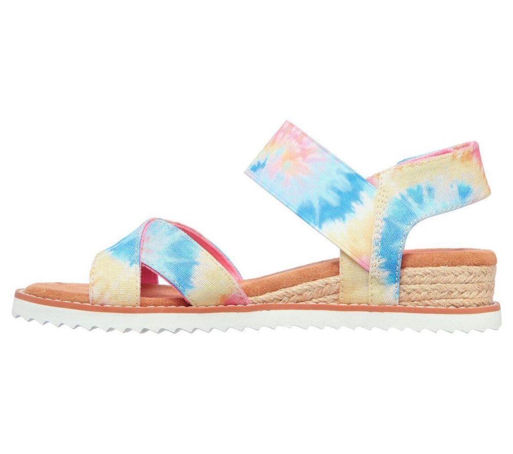 Skechers BOBS Desert Kiss - Sweet Seasons Women's Sandals Pink Multicolor | ZJUA95608