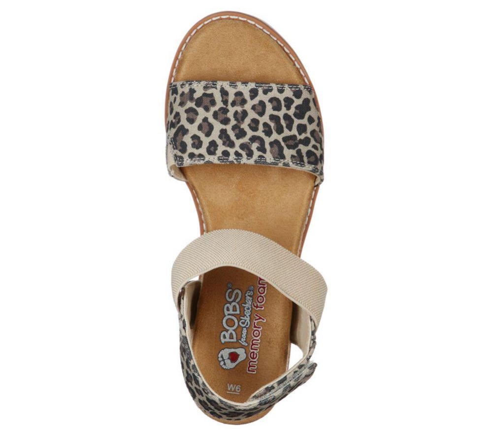 Skechers BOBS Desert Kiss - Tiger's Eye Women's Sandals Leopard | VLBK73219