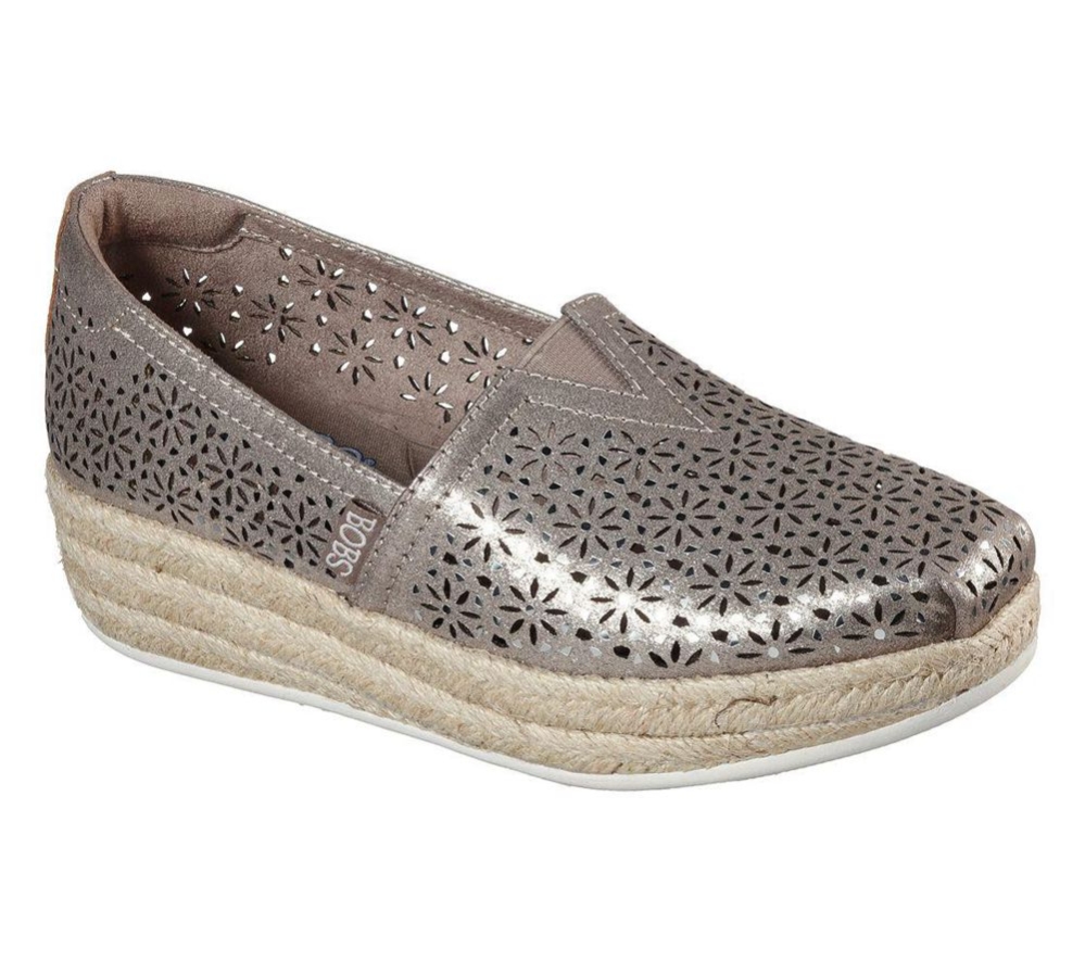 Skechers BOBS Highlights 2.0 - Dreamers Club Women\'s Espadrilles Grey | WIVH23168
