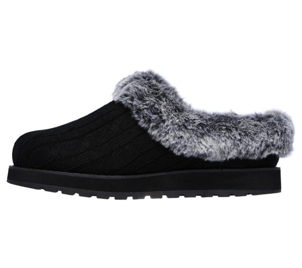 Skechers BOBS Keepsakes - Ice Angel Women's Slippers Black | AEOY30892