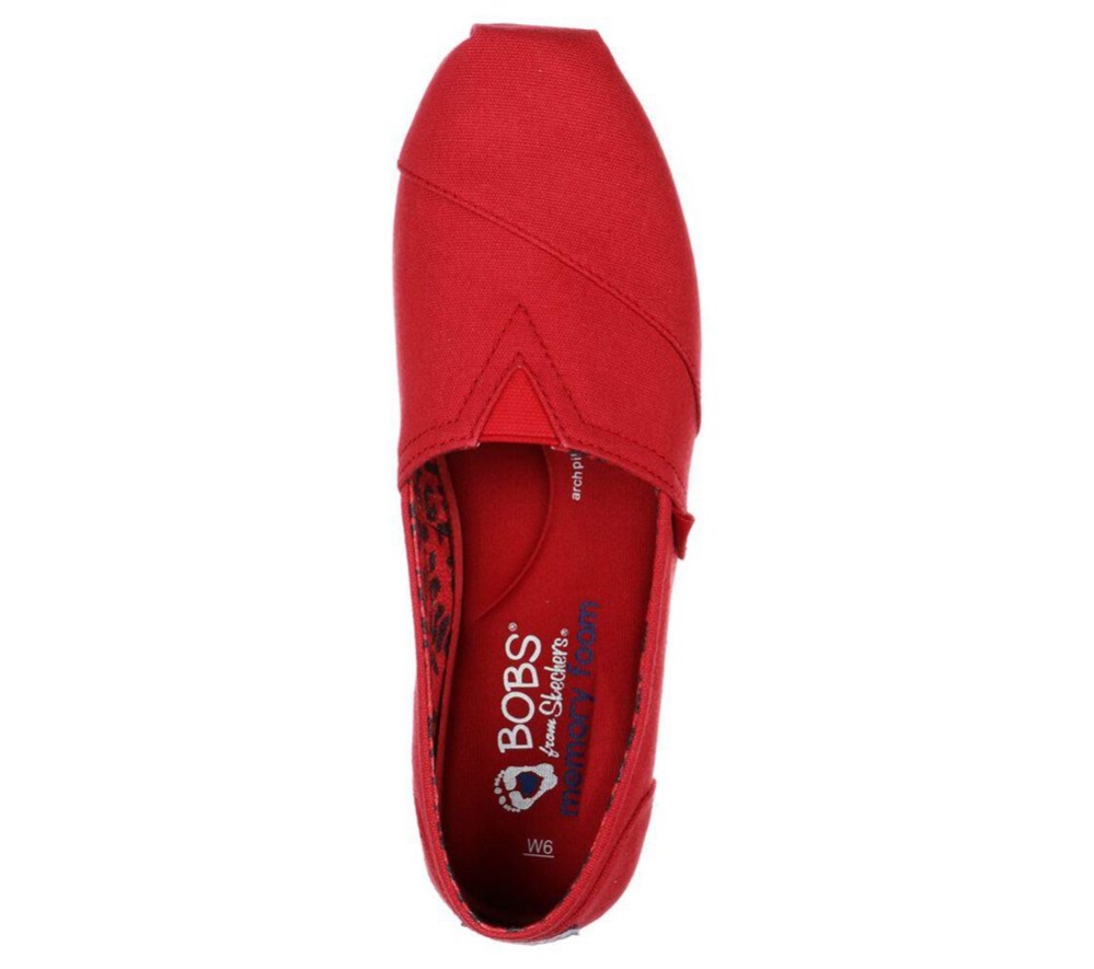 Skechers BOBS Plush - Peace and Love Women's Espadrilles Red | QPZA48179