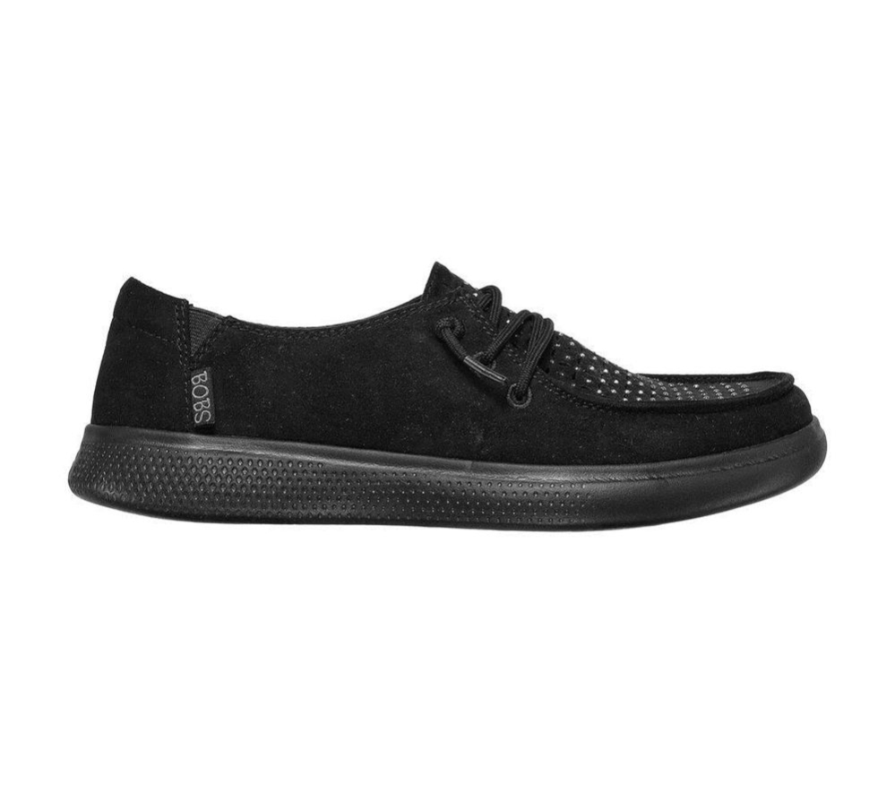 Skechers BOBS Skipper - Dockside Star Women's Trainers Black | XAHD76419