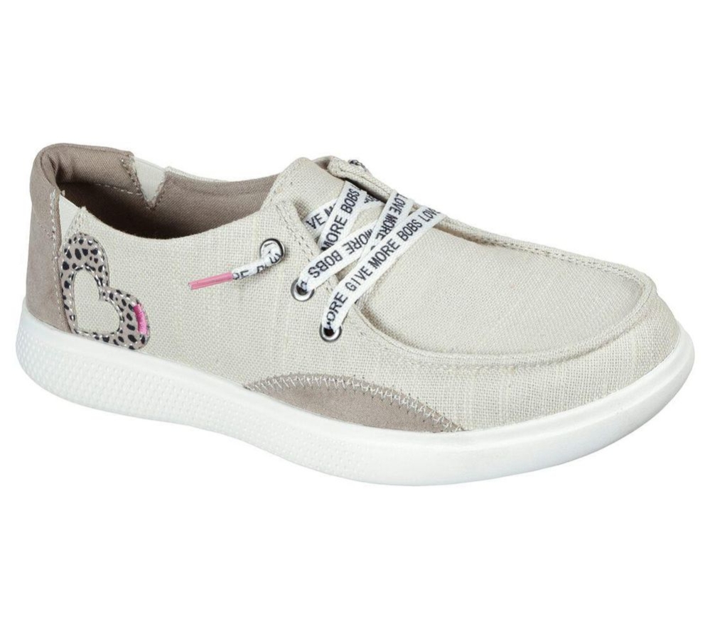 Skechers BOBS Skipper - Heart Language Women\'s Oxford Shoes Beige Multicolor | LESM27305