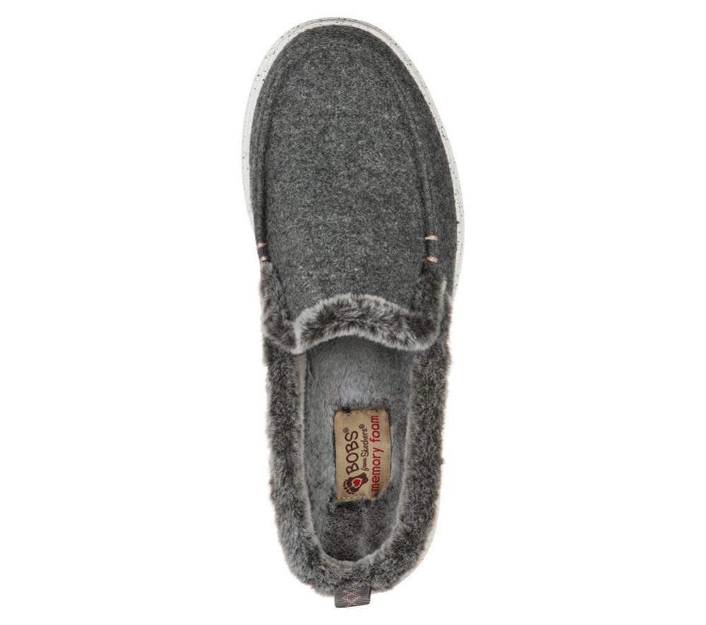 Skechers BOBS Skipper - Wild Wooly Women's Slippers Grey | GXVW47368