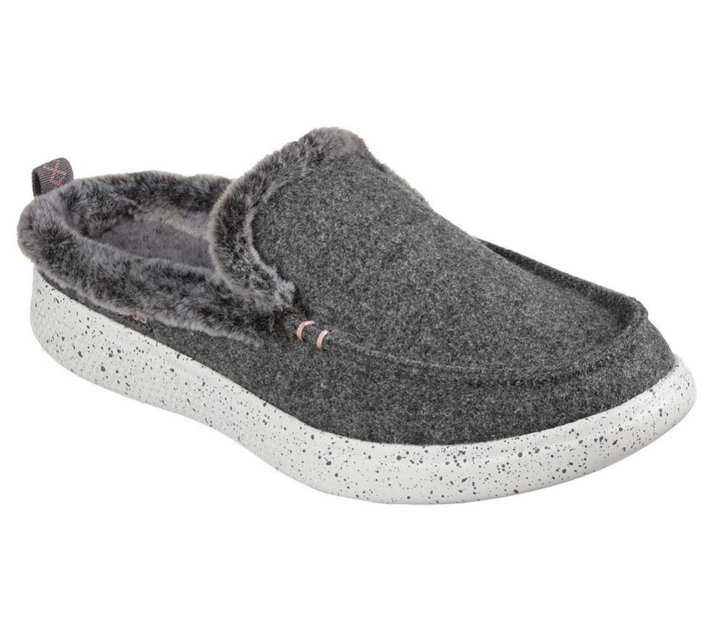 Skechers BOBS Skipper - Wild Wooly Women\'s Slippers Grey | GXVW47368