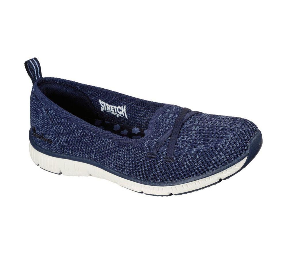 Skechers Be-Cool - Passioknit Women\'s Slip On Shoes Navy | GBKQ52934