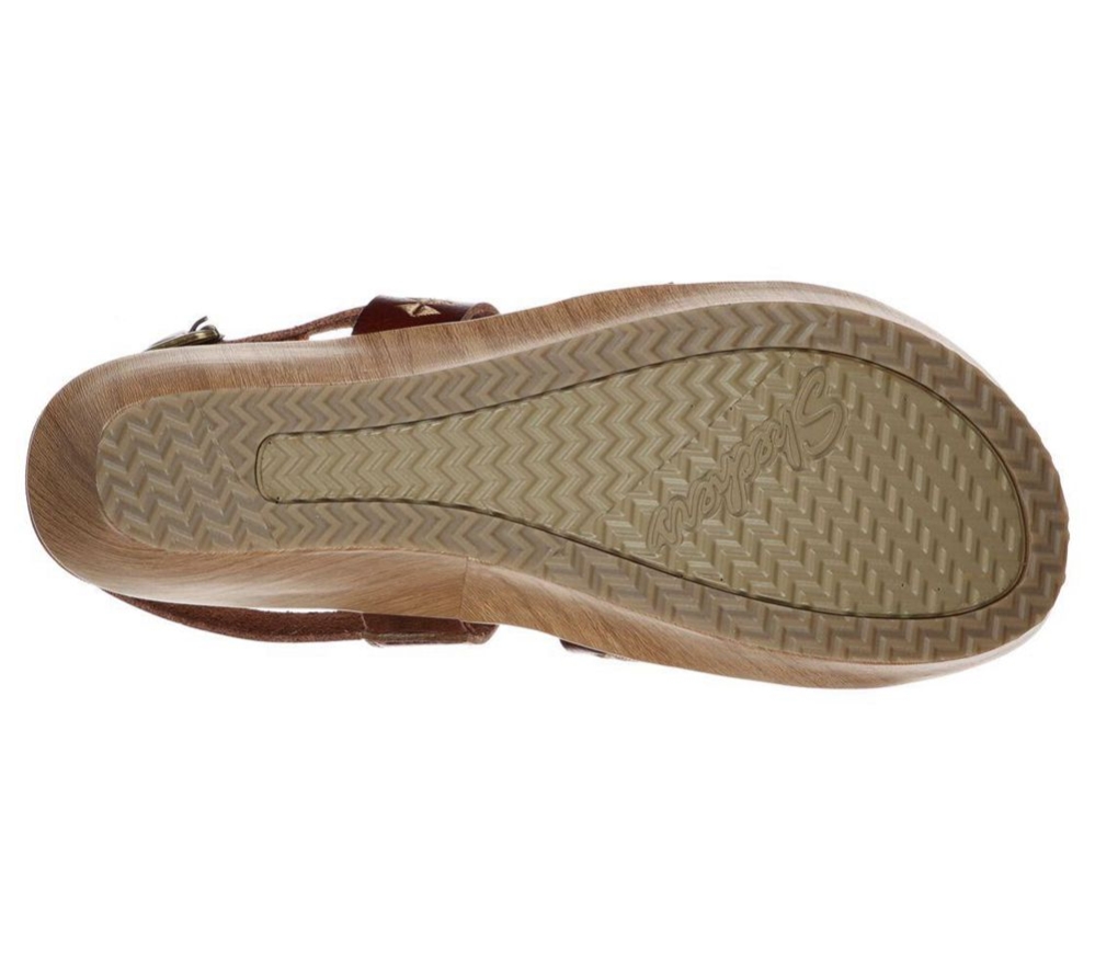 Skechers Becka - Counting Summers Women's Slides Brown | YTSW54106