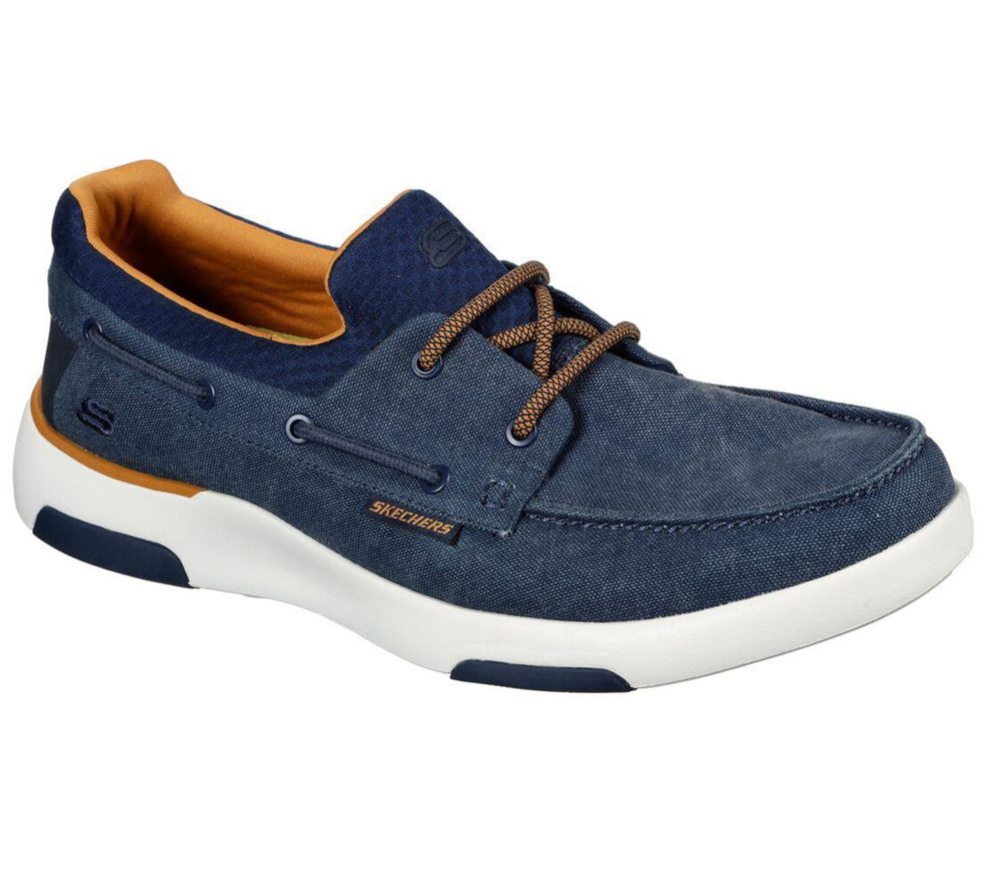 Skechers Bellinger - Garmo Men\'s Boat Shoes Navy | POZA42603