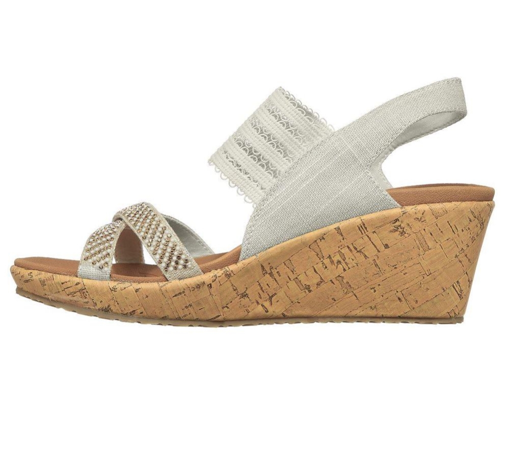 Skechers Beverlee - Fancy Sips Women's Sandals Beige | DVKT42507