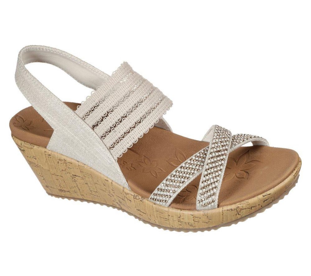 Skechers Beverlee - Fancy Sips Women\'s Sandals Beige | DVKT42507
