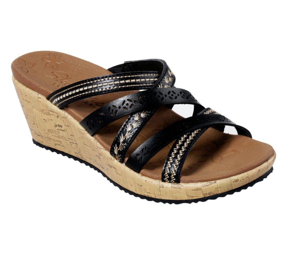 Skechers Beverlee - Tiger Posse Women\'s Slides Black | ZHIM58710