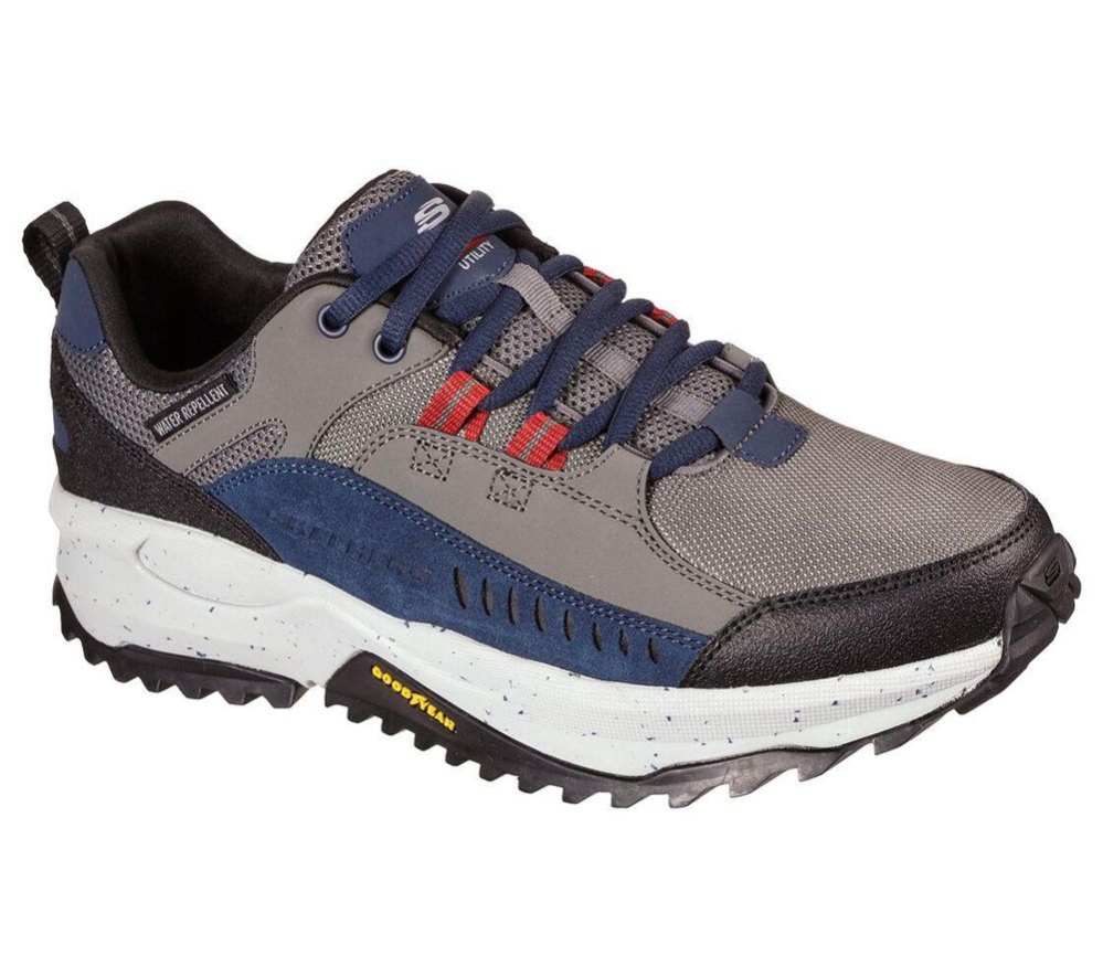 Skechers Bionic Trail - Road Sector Men\'s Trail Running Shoes Navy Grey Black | UMWT43561
