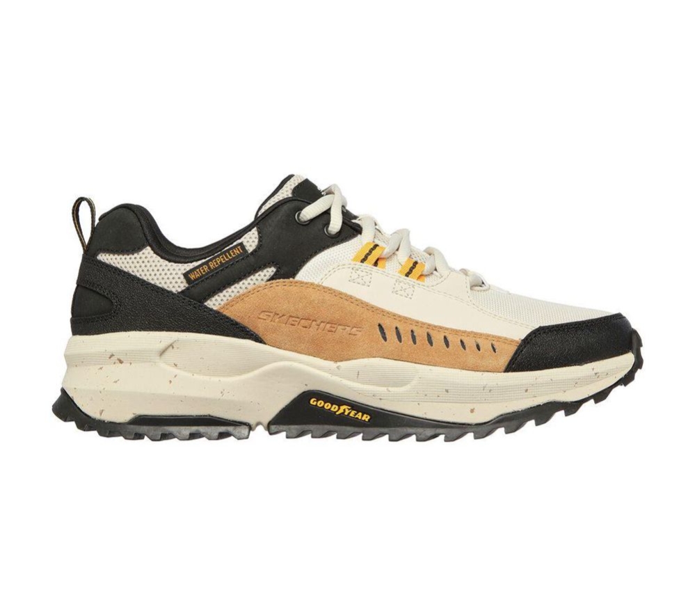 Skechers Bionic Trail - Road Sector Men's Trail Running Shoes White Black Brown | UOKD72640