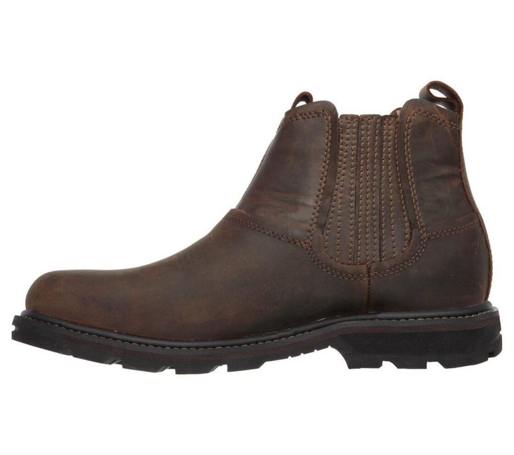 Skechers Blaine - Orsen Men's Ankle Boots Brown | WKIP94328