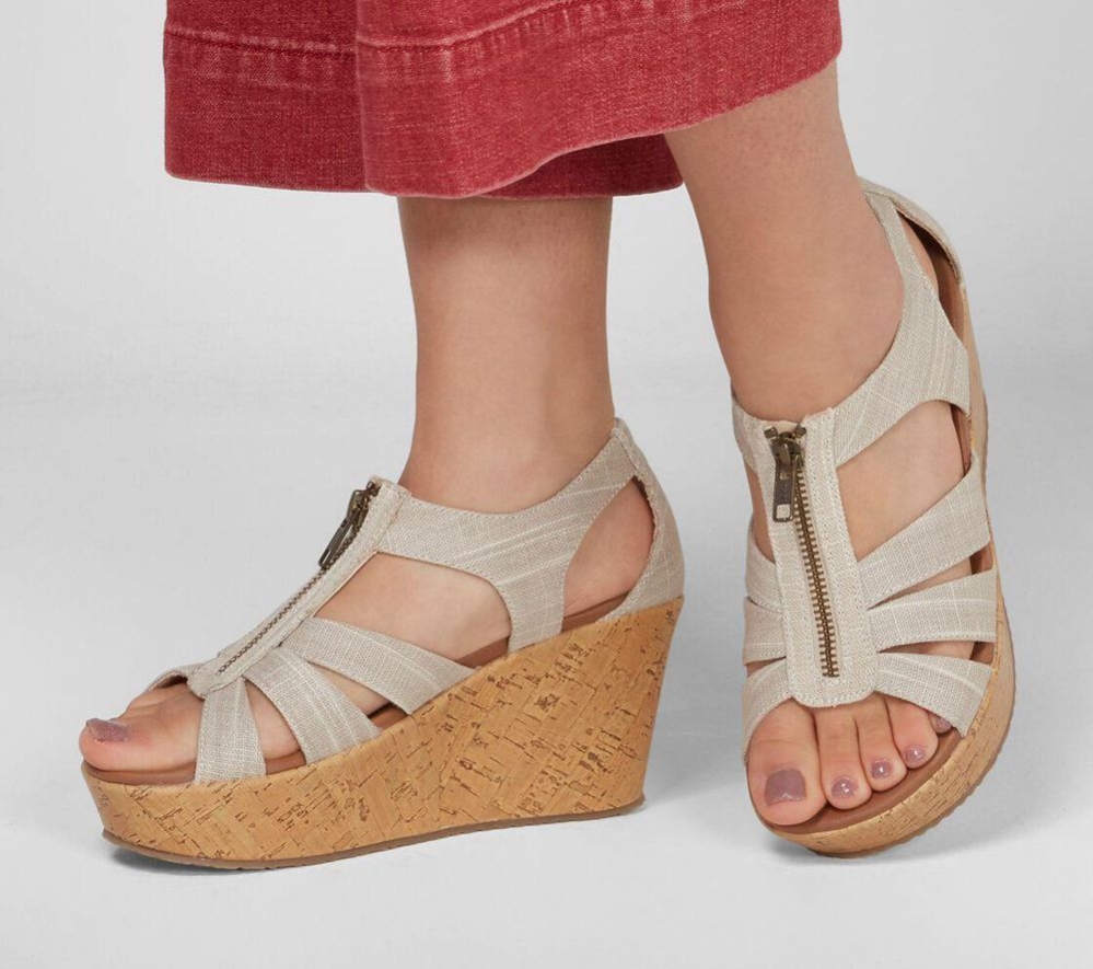 Skechers Brit - Living Heights Women's Sandals Beige | ABOP40932